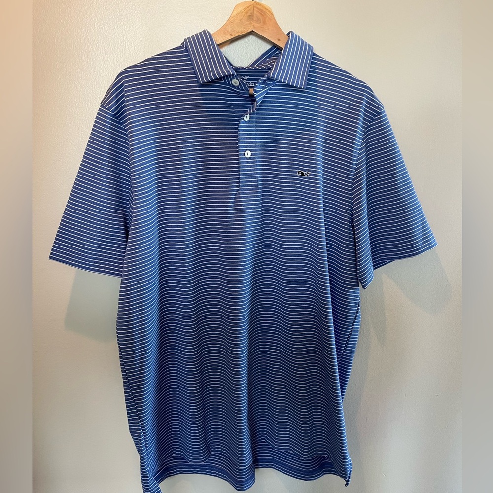 Vineyard Vines Striped Performance Polo